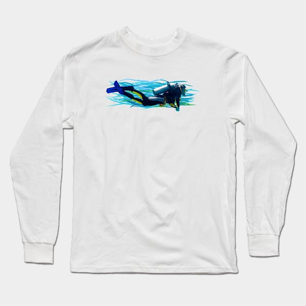 Diver Long Sleeve T-Shirt by sibosssr